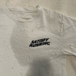 Satisfy Running Distressed White T-Shirt